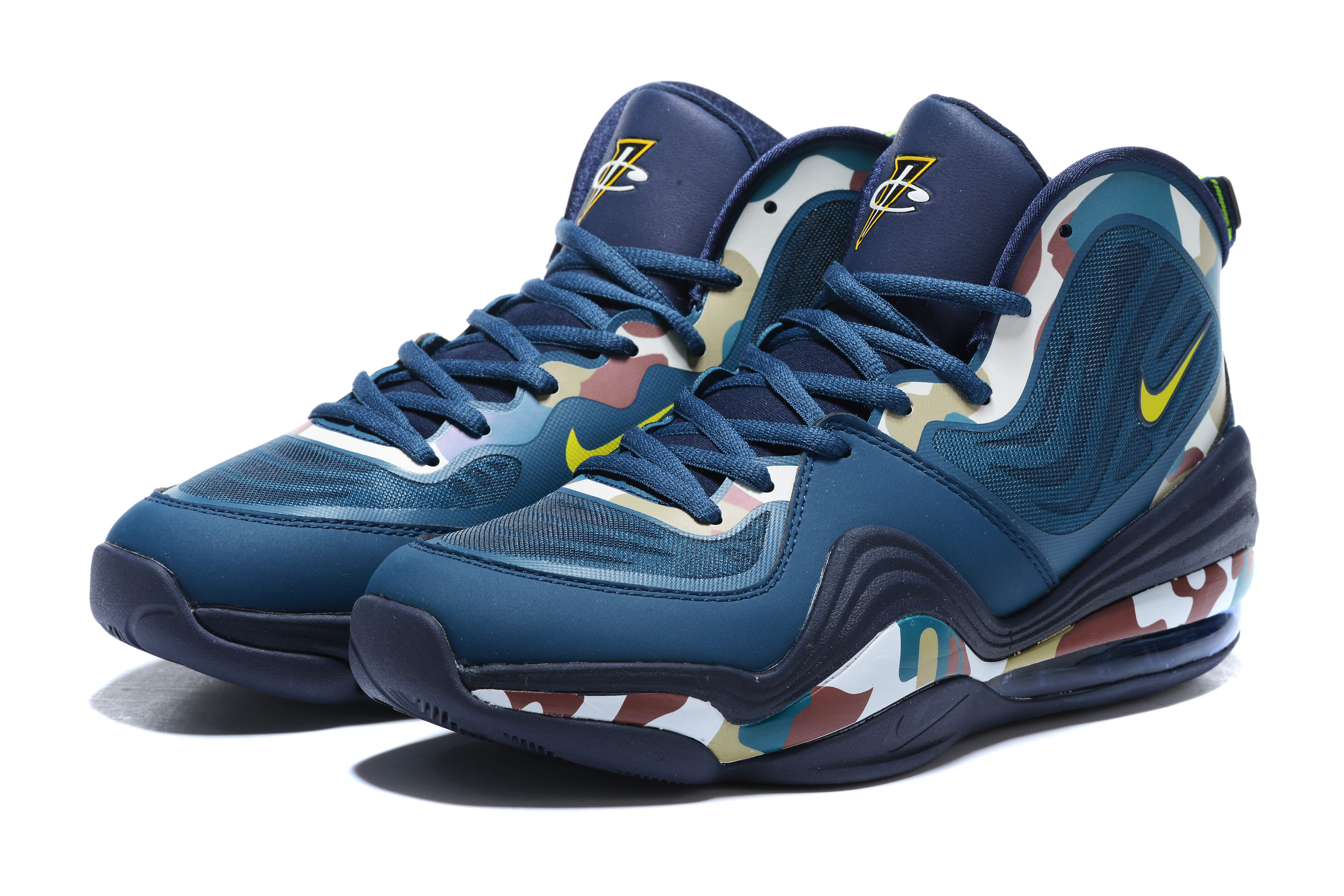 2020 Nike Penny Hardaway V Navy Blue Colorful Basketball Shoes